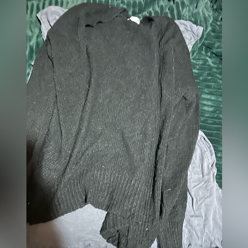 black cardigan